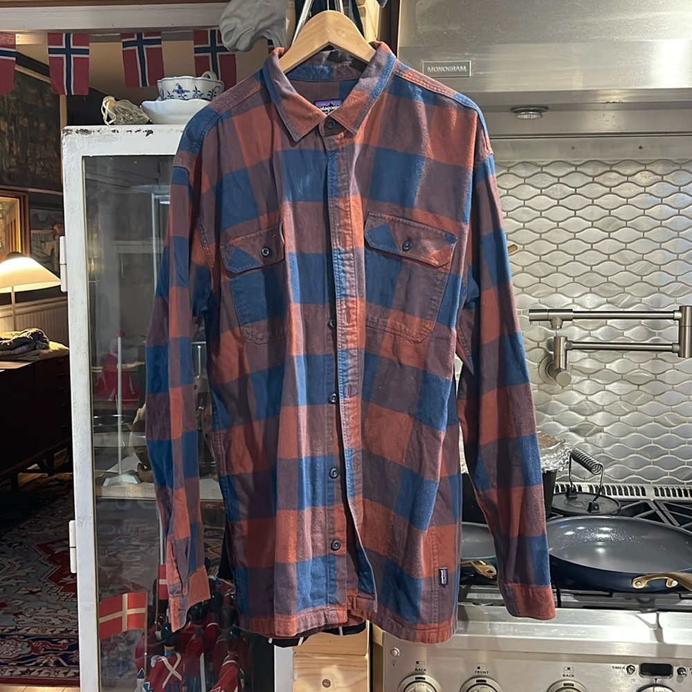 Patagonia two XL organic cotton, long sleeve button up